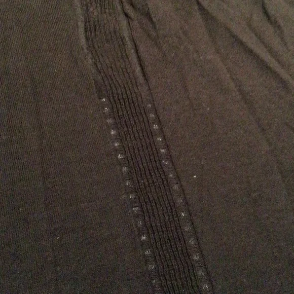 Metalicus, Black Knitted Tunic with Silver Stripes, Size M-L - Picture 5 of 6